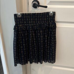 H&M Dark Navy and Gold Mini Skirt